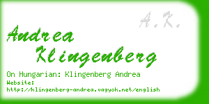 andrea klingenberg business card